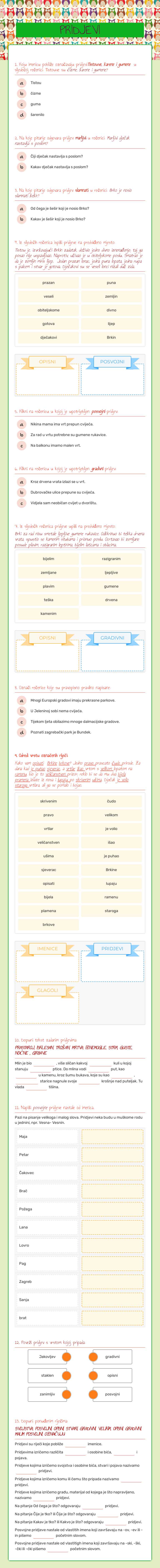 PRIDJEVI worksheet preview image