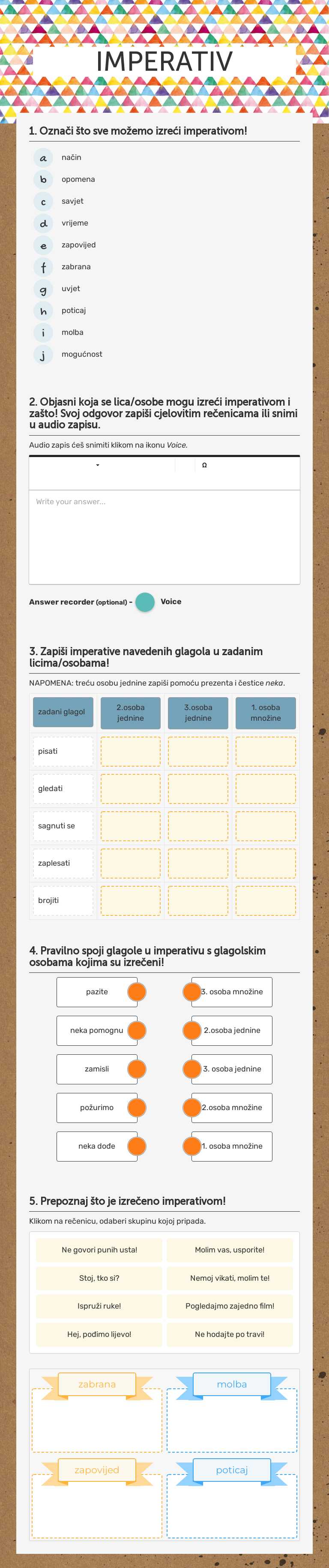 IMPERATIV Grade 6 worksheet preview