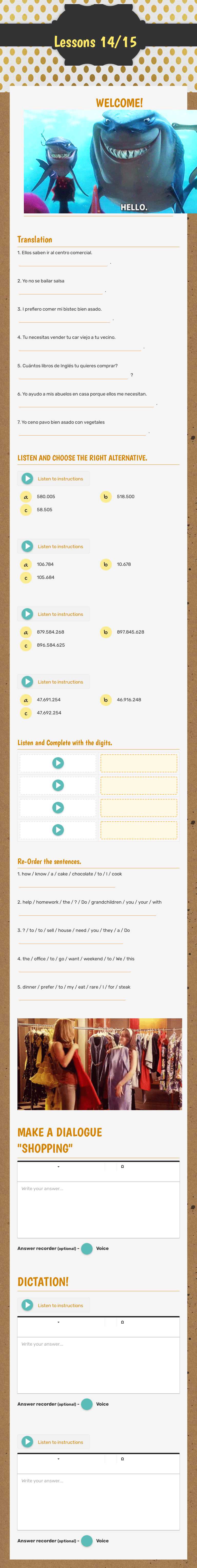 Lessons 14/15 Other worksheet preview