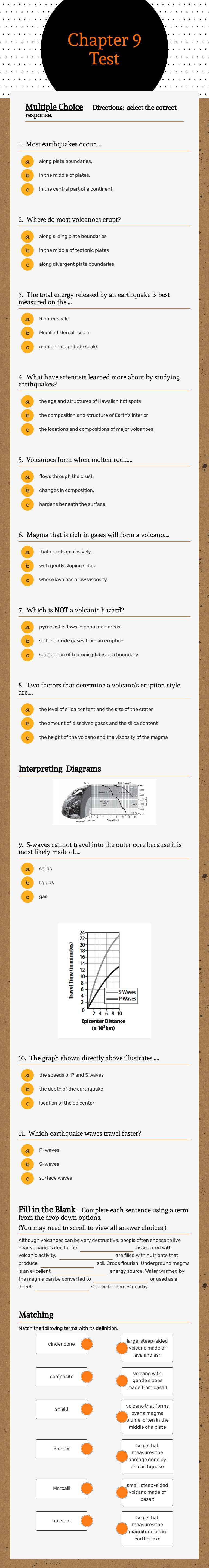 Chapter  9 Test worksheet preview image