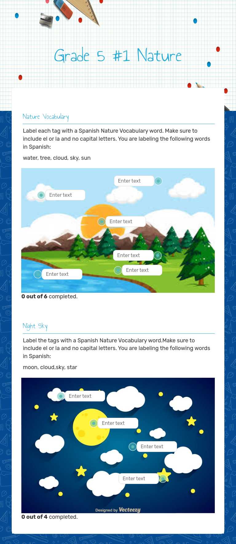 Grade 5 #1 Nature Grade 5 worksheet preview
