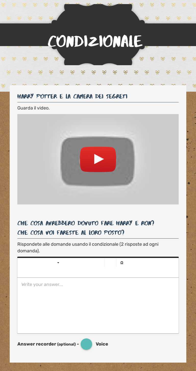 condizionale worksheet preview image