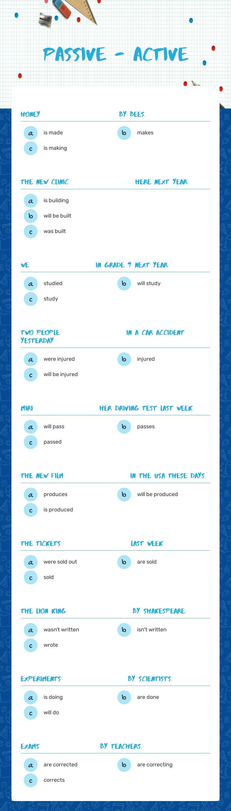 passive - active worksheet preview image