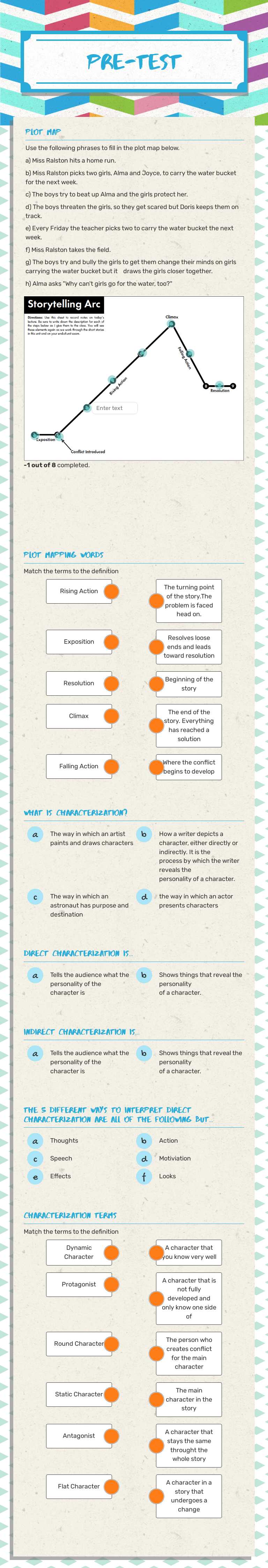ELA 1 
Pre-Test worksheet preview image