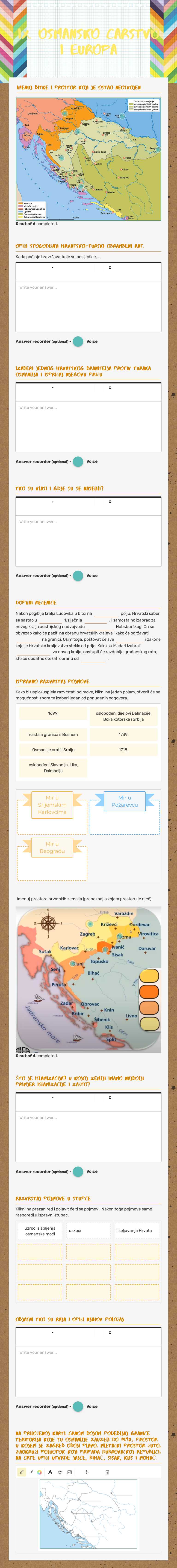 IX. Osmansko carstvo i Europa worksheet preview image