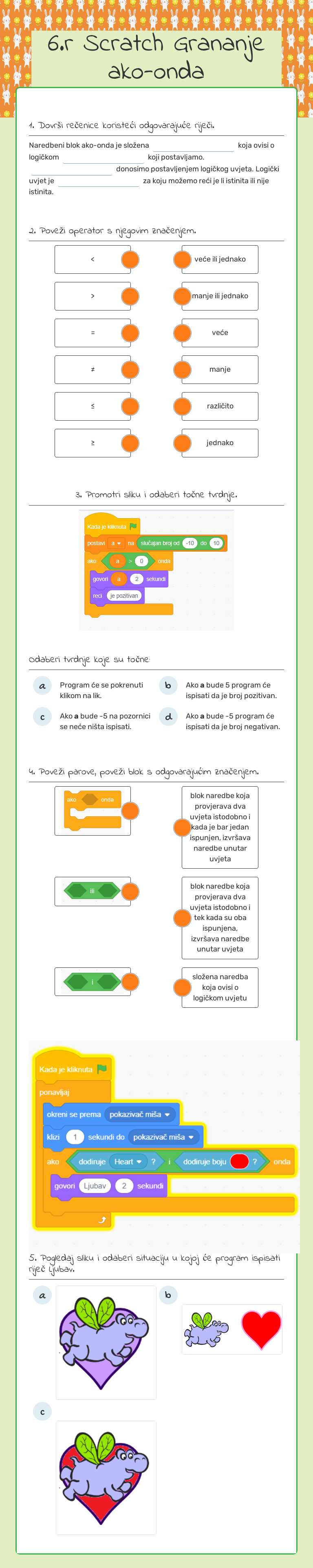 6.r Scratch 
Grananje ako-onda worksheet preview image