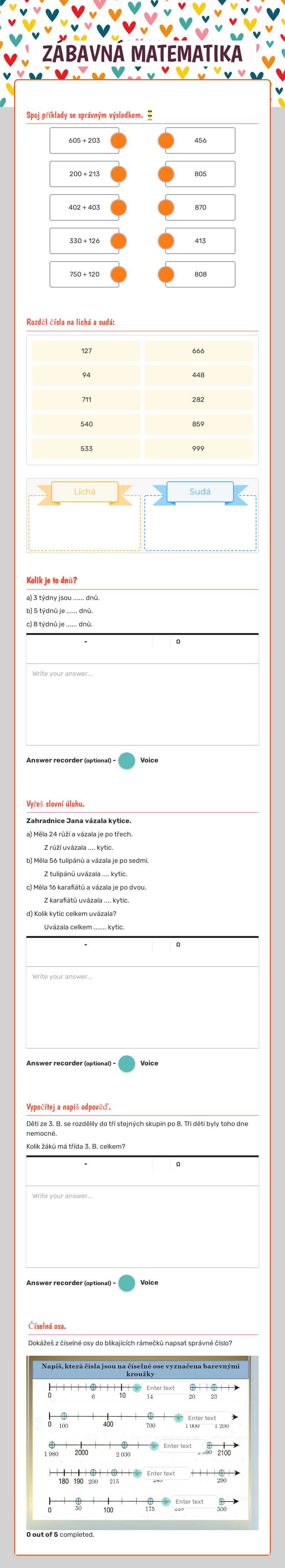 ZÁBAVNÁ MATEMATIKA worksheet preview image