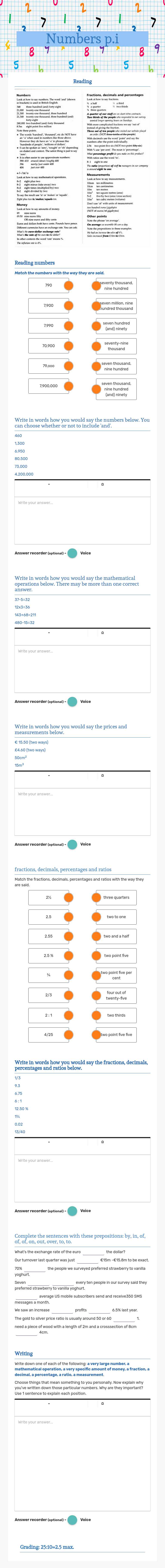 Numbers p.i worksheet preview image