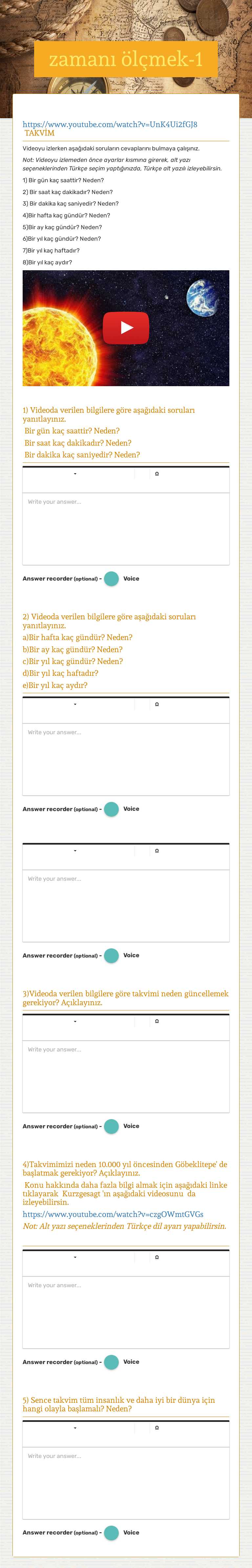zamanı ölçmek-1 worksheet preview image