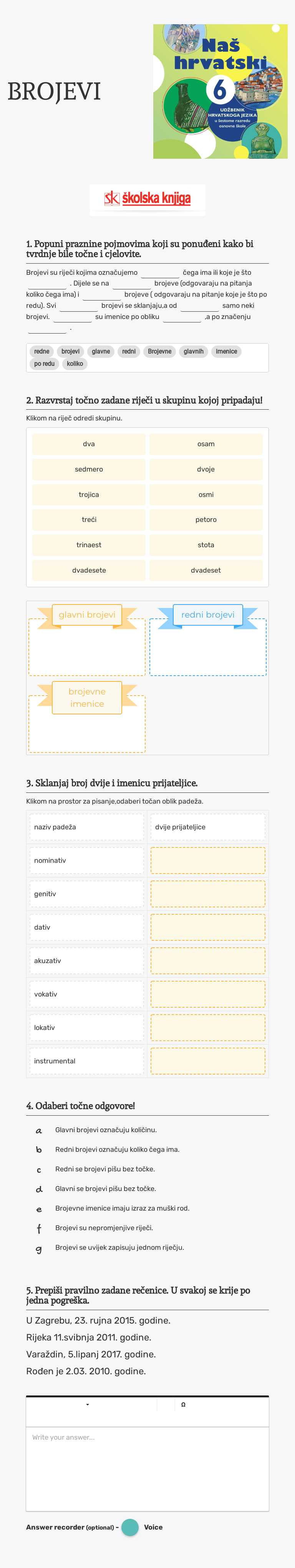 BROJEVI worksheet preview image