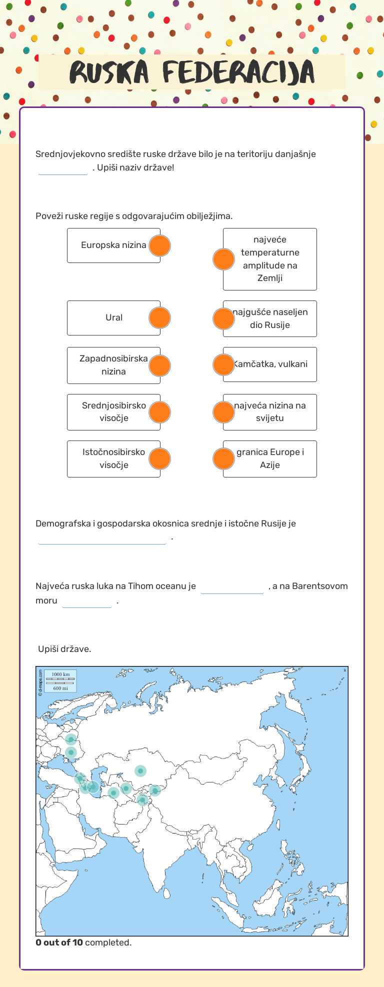 RUSKA FEDERACIJA Other worksheet preview