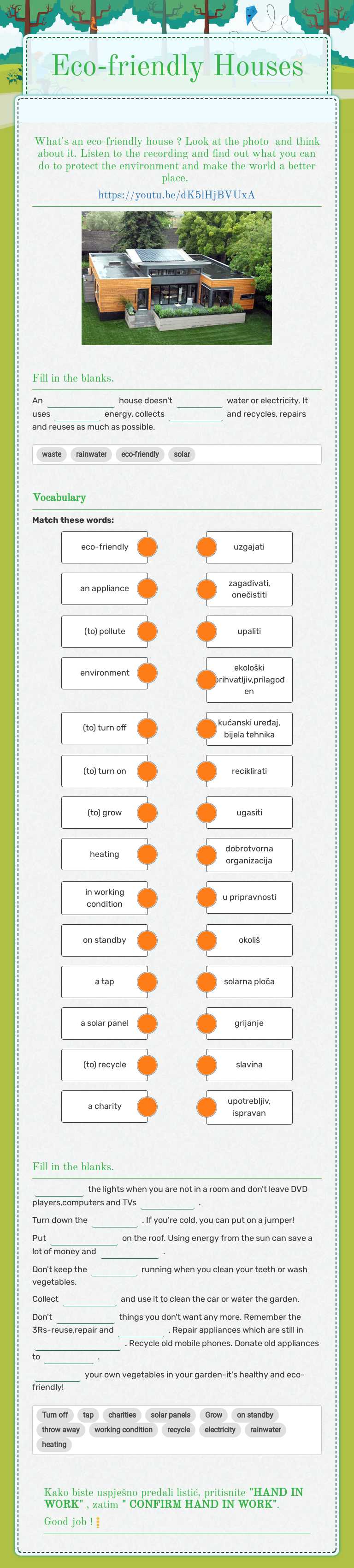 Eco-friendly Houses worksheet preview image