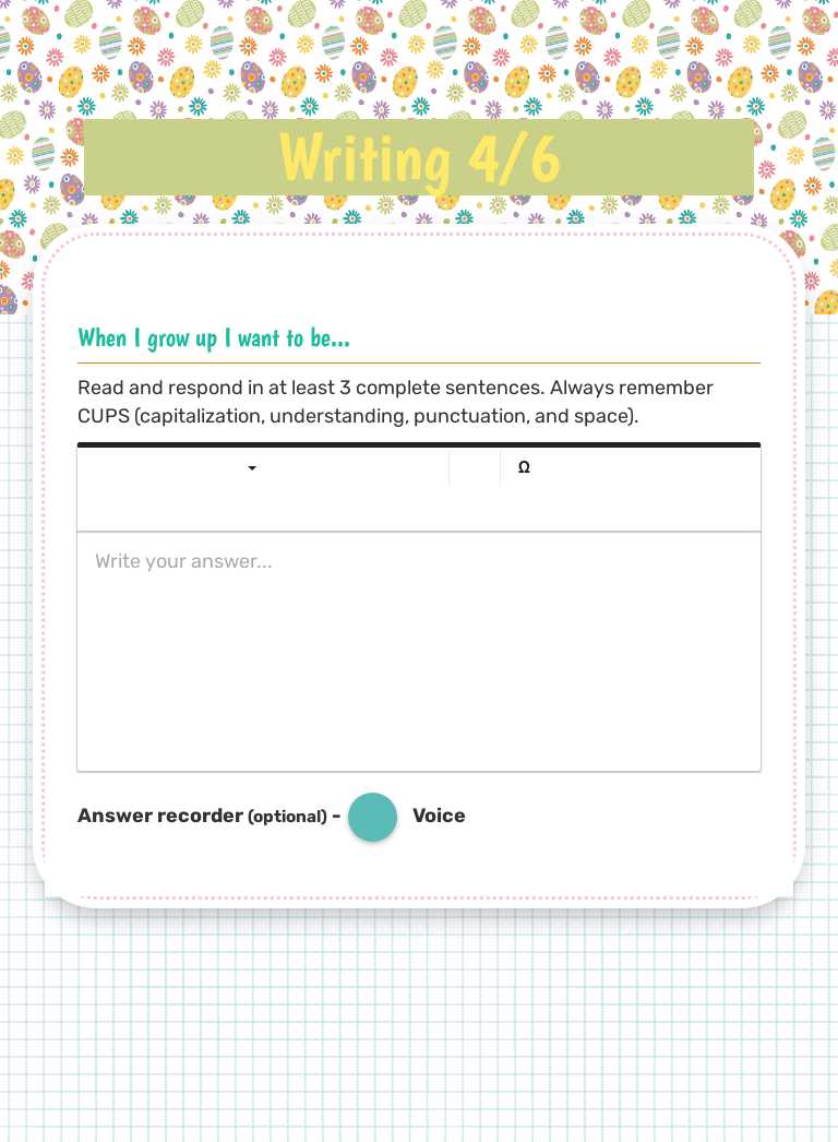 Writing 4/6 Grade 2 worksheet preview