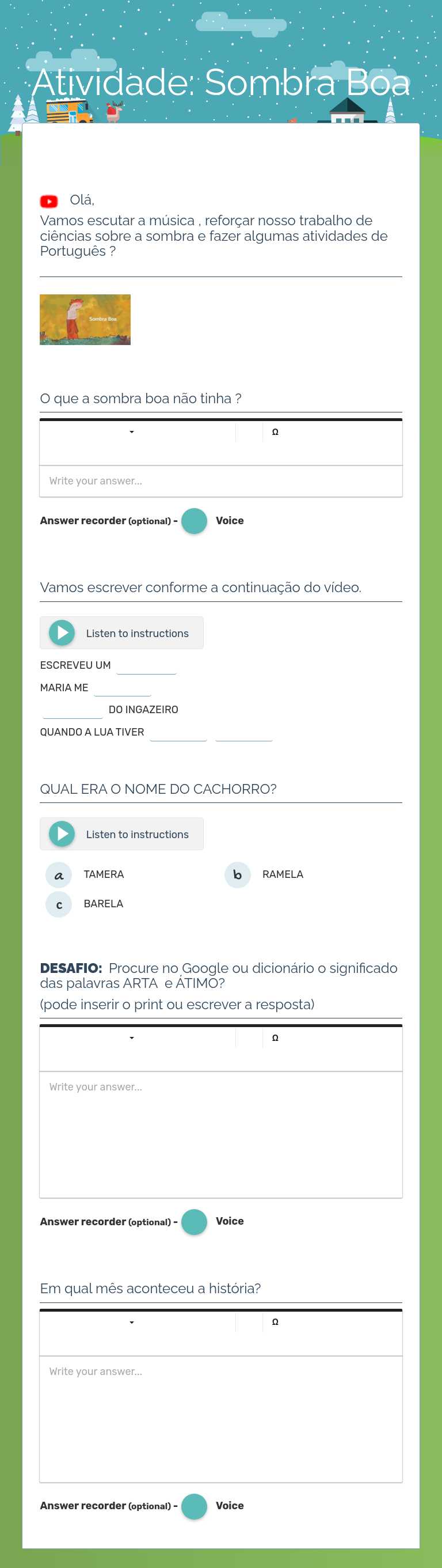 Atividade: Sombra Boa worksheet preview image