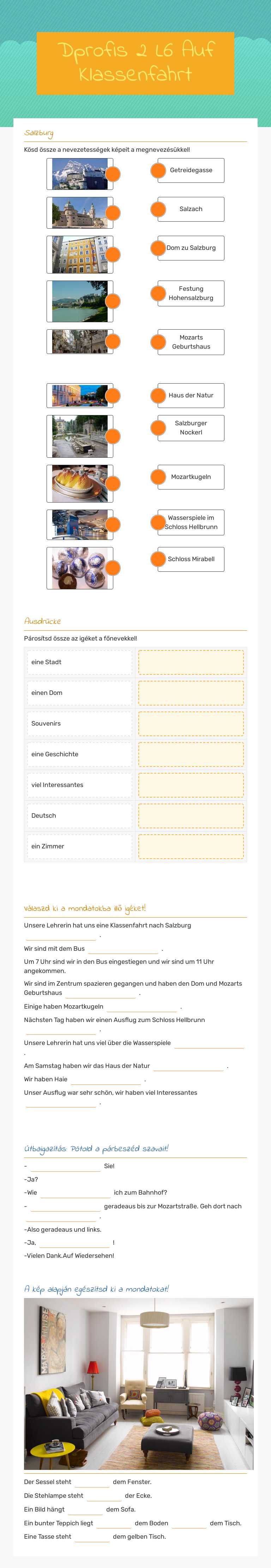 Dprofis 2 L6      Auf Klassenfahrt worksheet preview