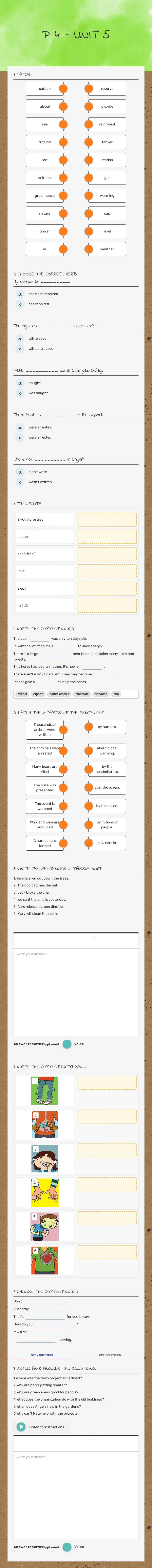 P 4 - UNIT 5 Grade 9 worksheet preview