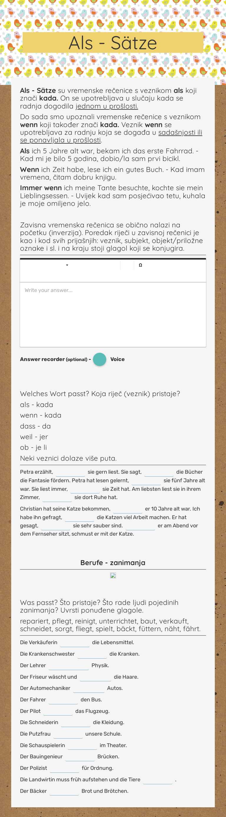 Als - Sätze worksheet preview image