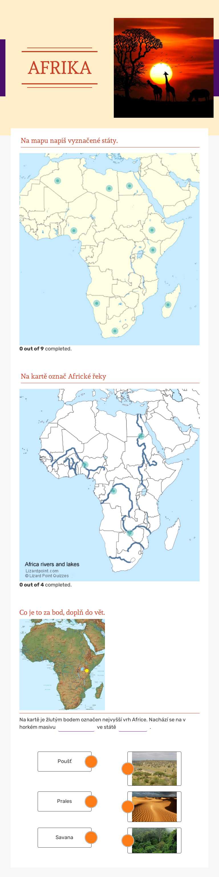 AFRIKA worksheet preview image