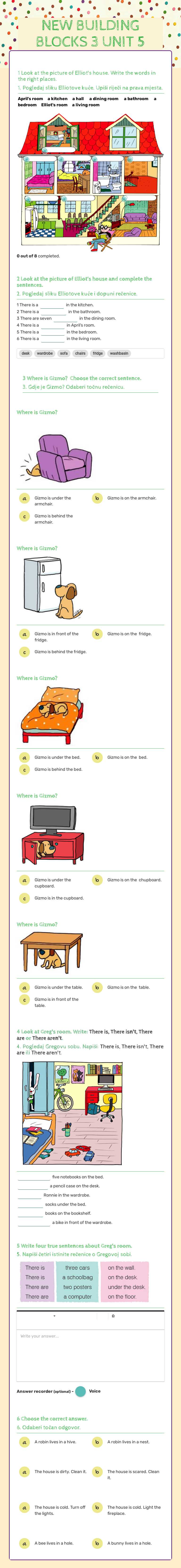NEW BUILDING BLOCKS 3    UNIT 5 worksheet preview image
