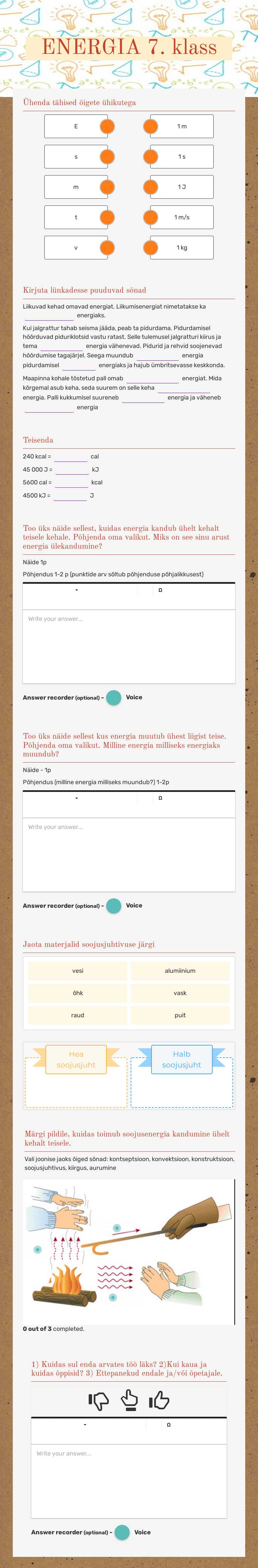 ENERGIA 7. klass worksheet preview image