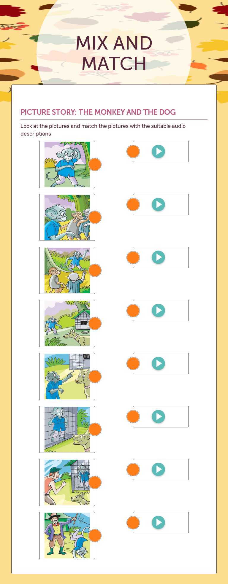MIX AND MATCH worksheet preview image