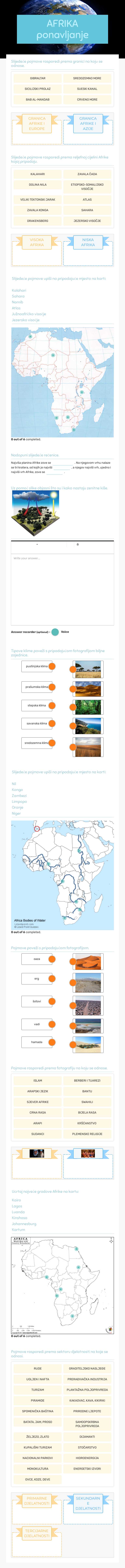 AFRIKA
ponavljanje worksheet preview image