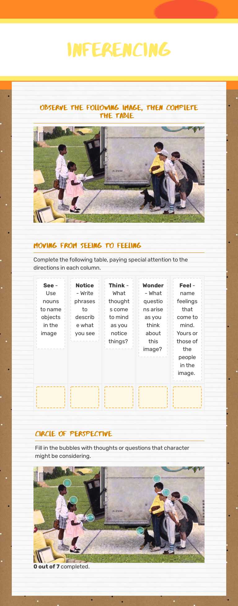 inferencing worksheet preview image