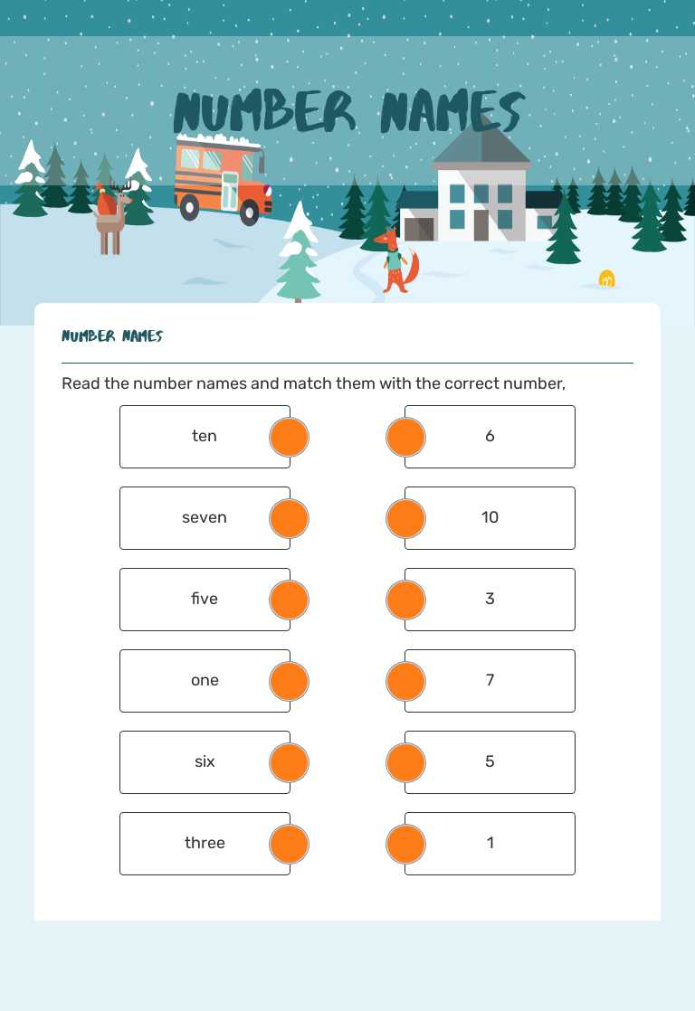 Number Names Other worksheet preview