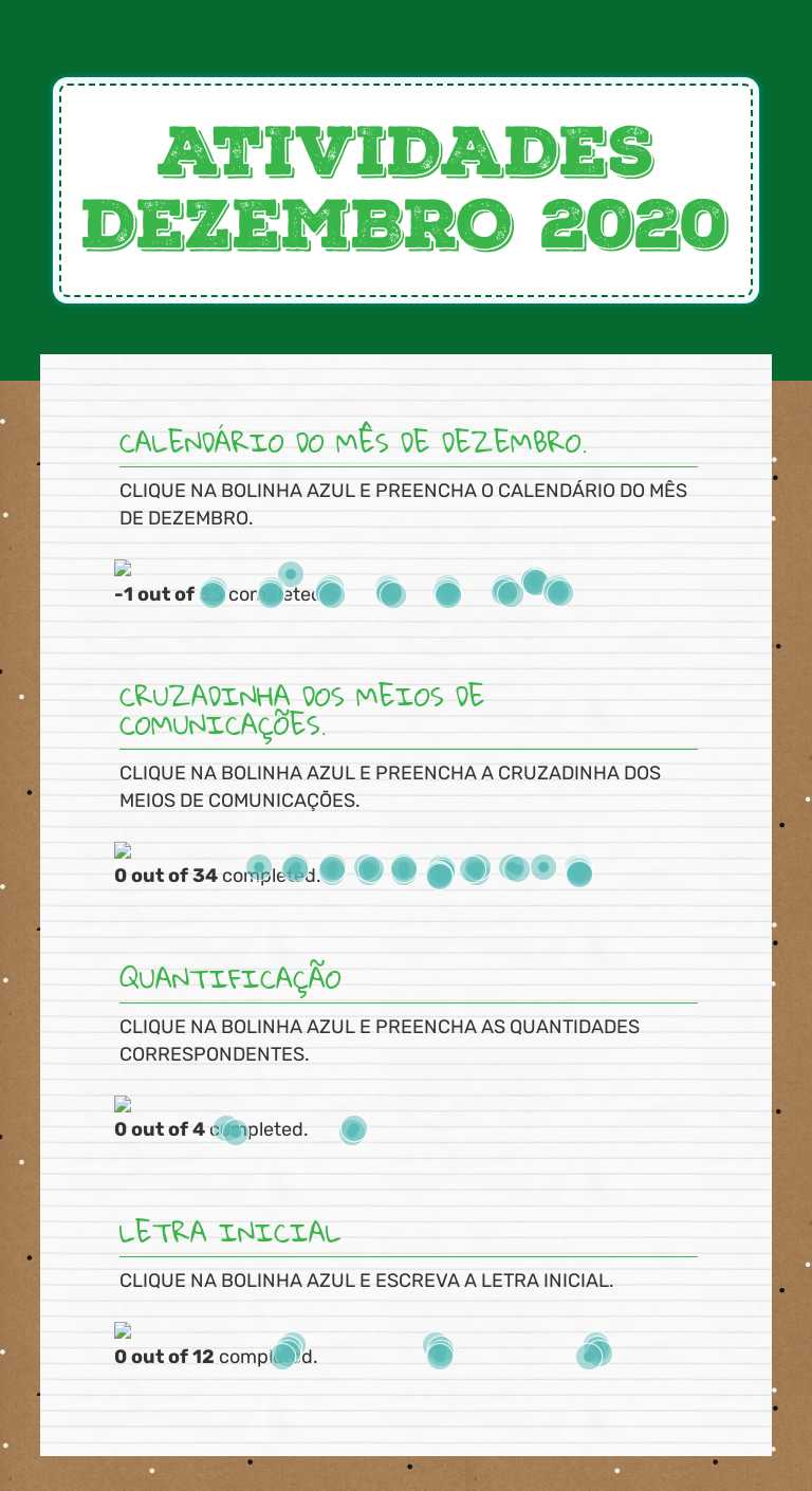 ATIVIDADES DEZEMBRO 2020 worksheet preview image
