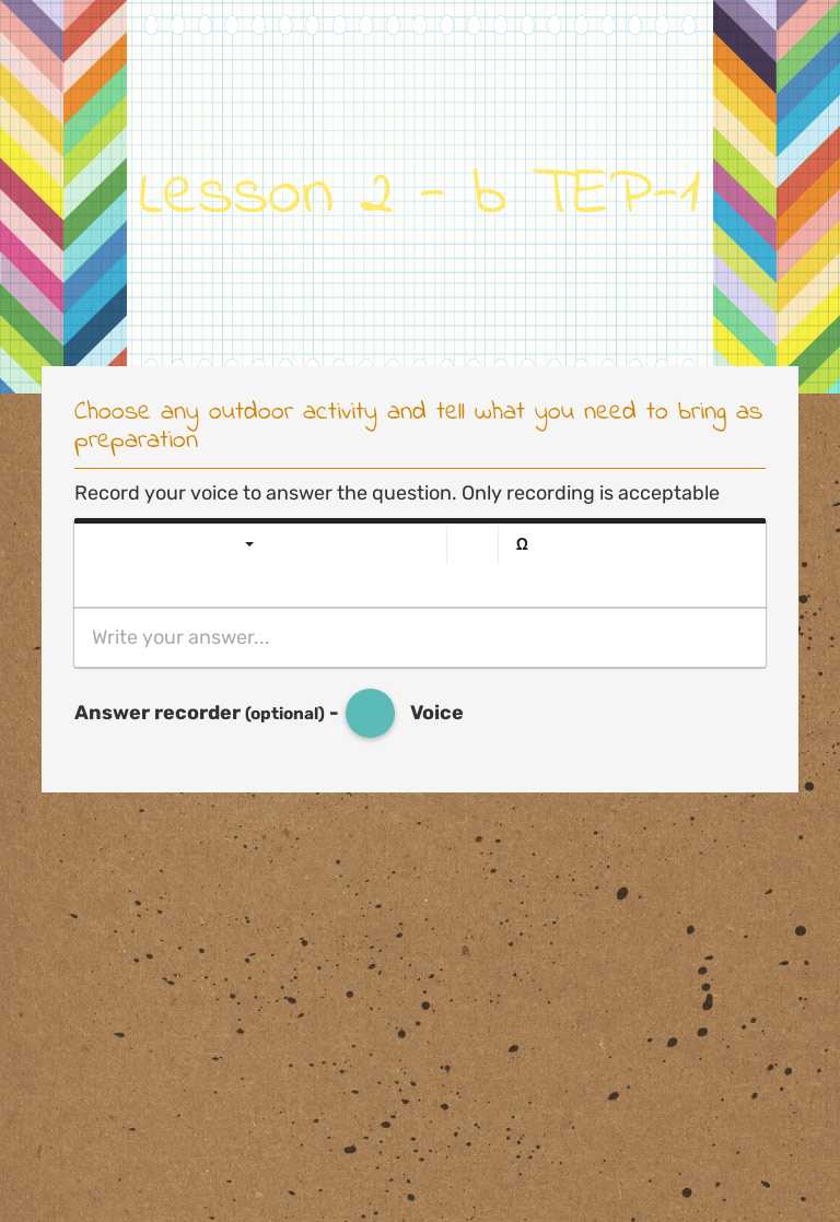 Lesson 2 - b
TEP-1 worksheet preview image