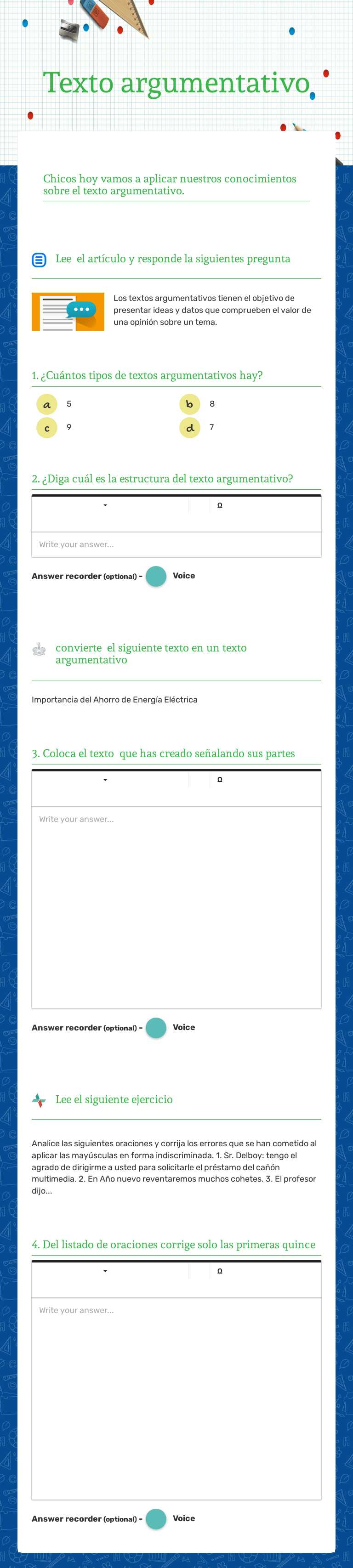 Texto argumentativo worksheet preview
