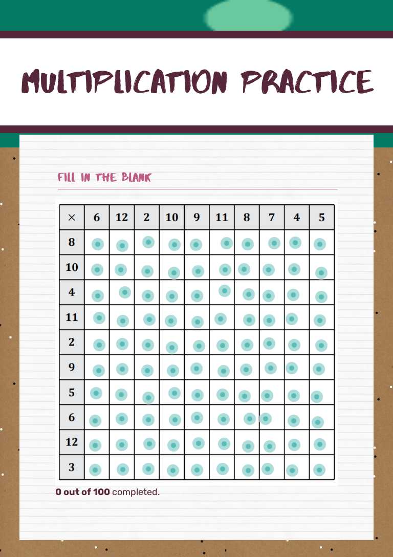 Multiplication Practice Preschool worksheet preview