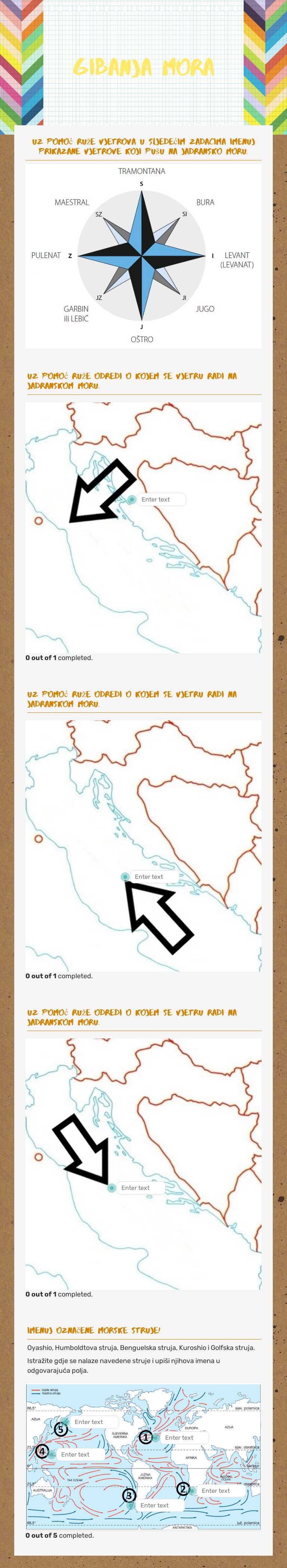 Gibanja mora worksheet preview image