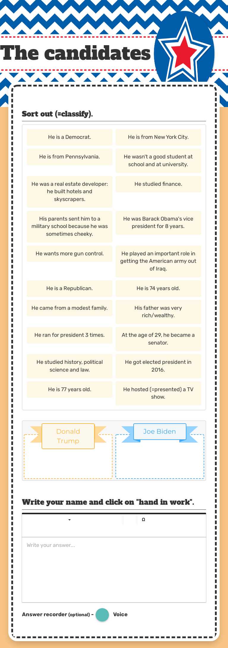 The candidates worksheet preview image