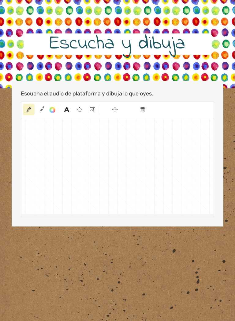 Escucha y dibuja worksheet preview image