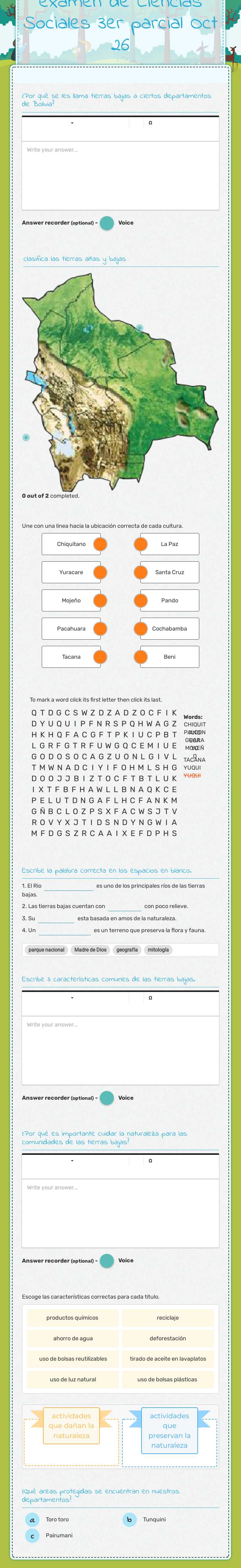 examen de Ciencias Sociales 3er parcial Oct 26 worksheet preview