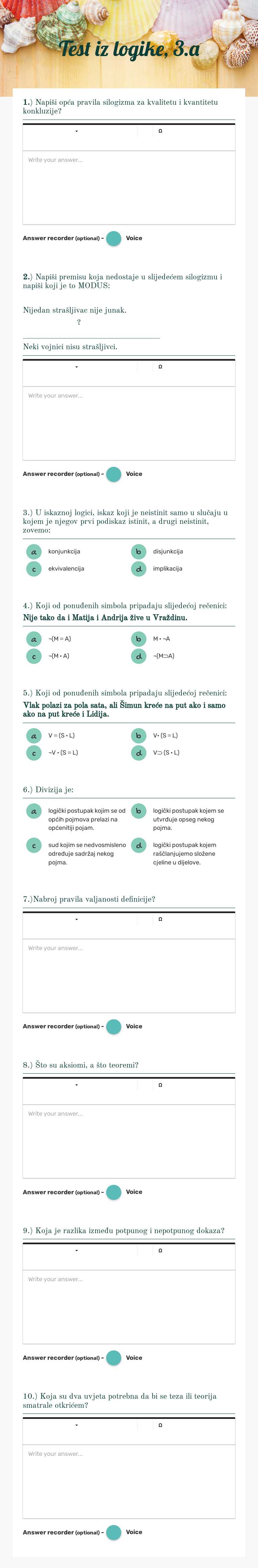 Test iz logike, 3.a worksheet preview image