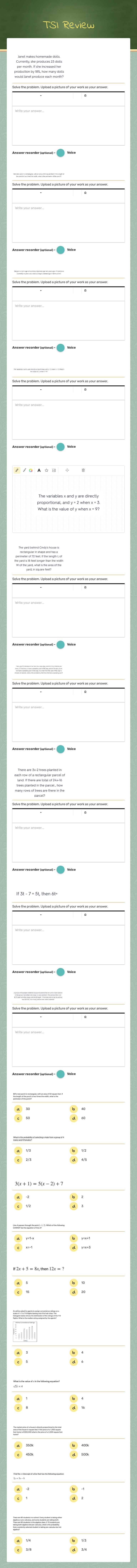 TSI Review worksheet preview image