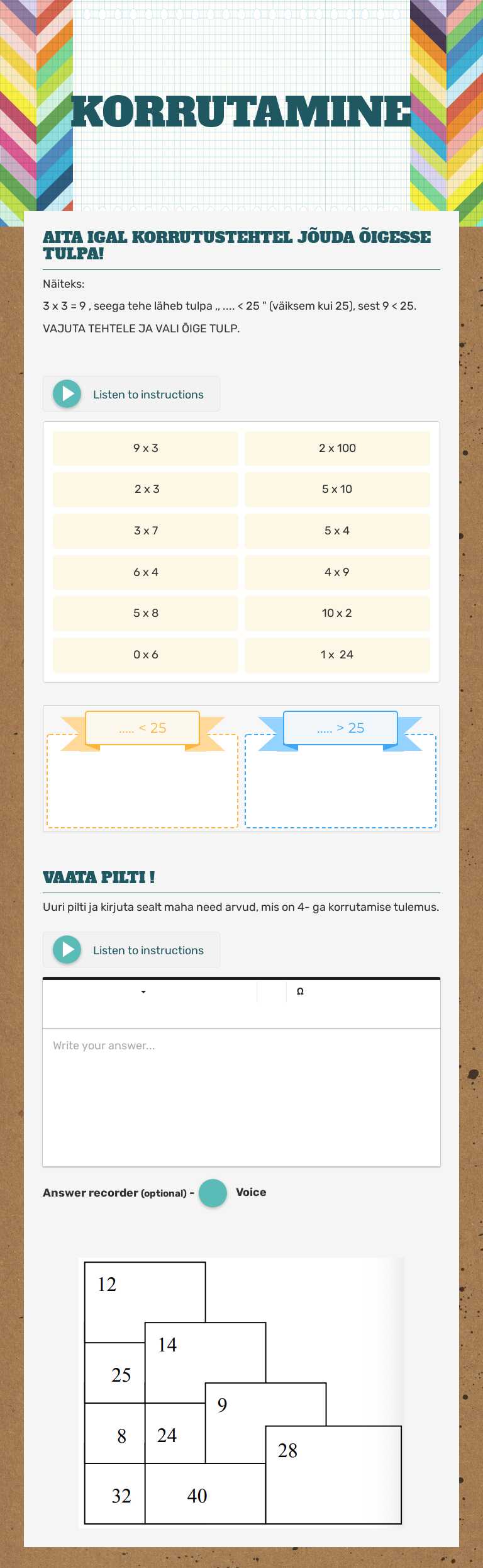 KORRUTAMINE worksheet preview image