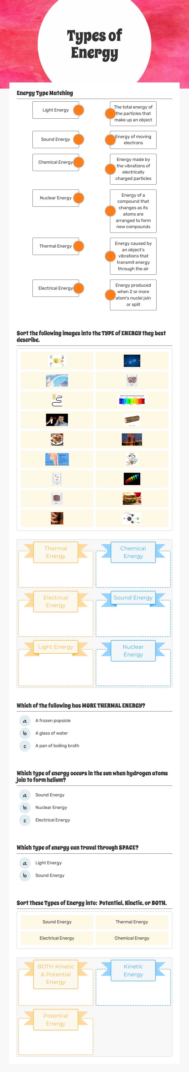 Types of Energy
VERSION 2 worksheet preview image