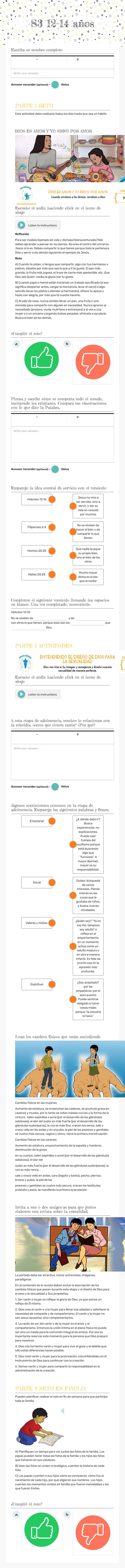 S3 12-14 años worksheet preview image