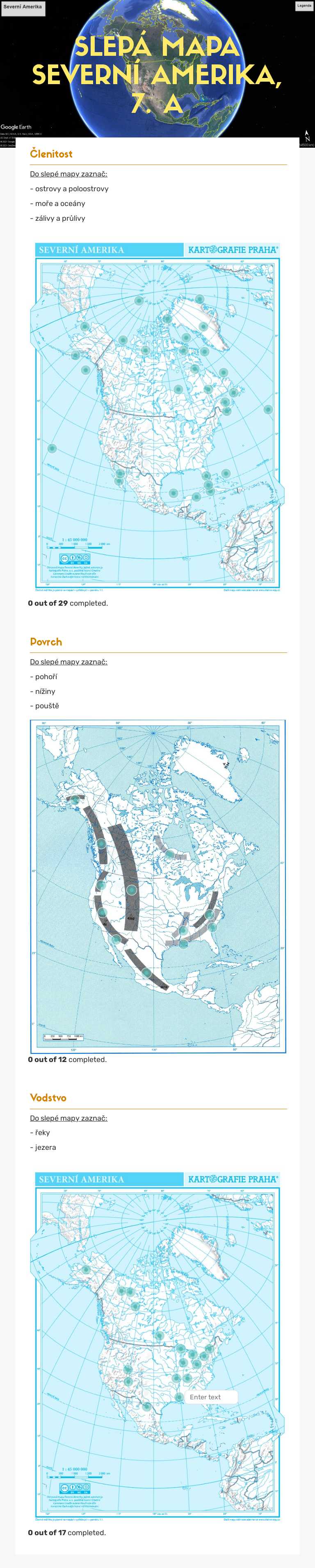 SLEPÁ MAPA SEVERNÍ AMERIKA, 
7. A worksheet preview image