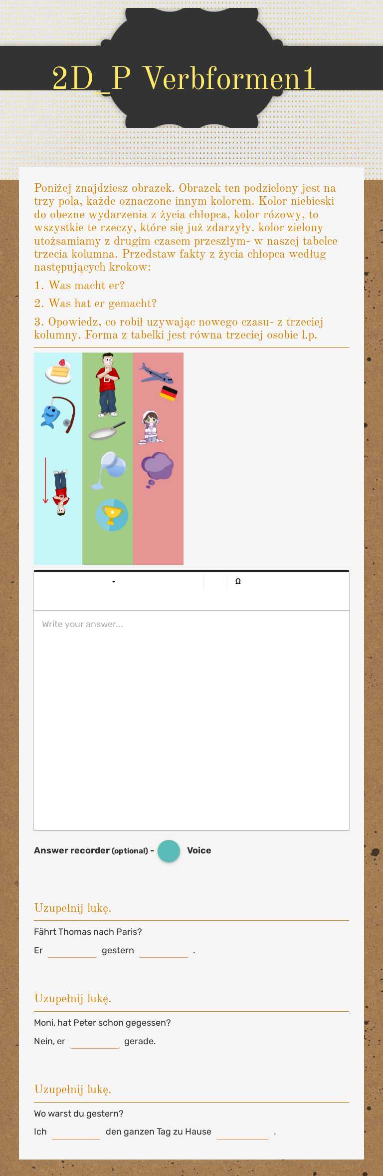 2D_P Verbformen1 worksheet preview image