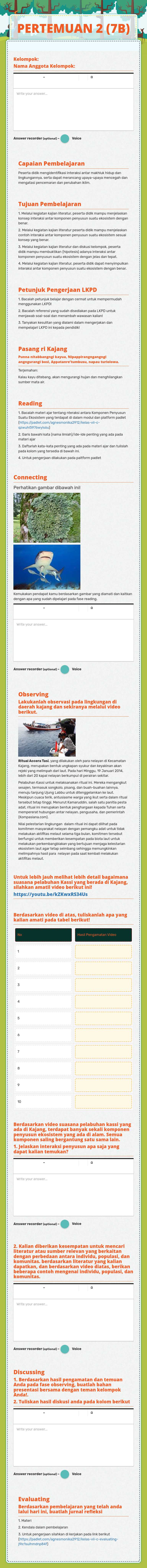 PERTEMUAN 2 (7B) worksheet preview image