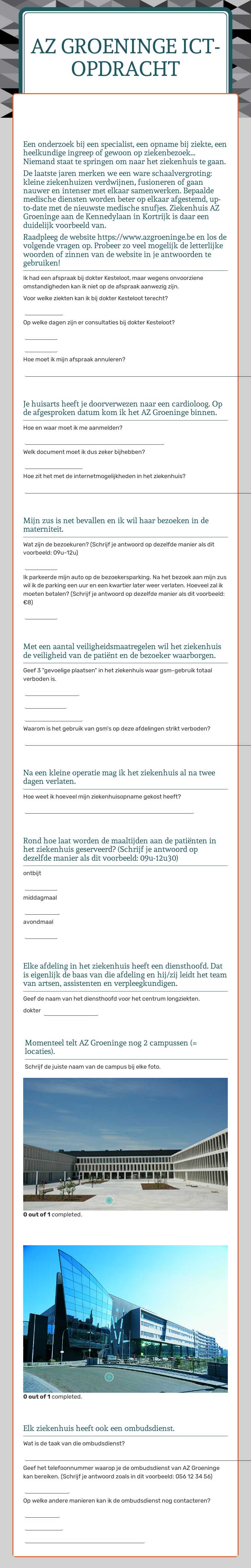 AZ GROENINGE 
ICT-opdracht Grade 4 worksheet preview