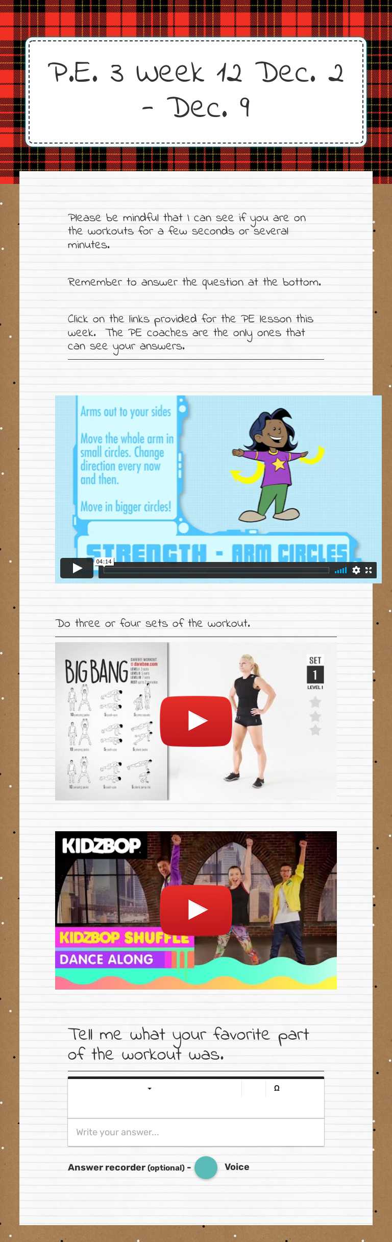 P.E. 3
Week 12
Dec. 2 - Dec. 9 Grade 3 worksheet preview