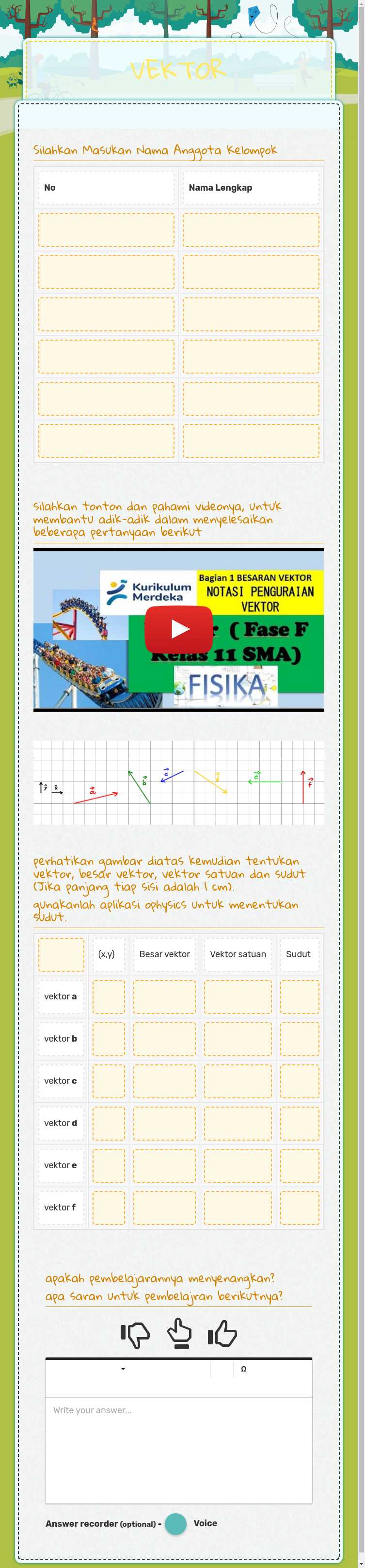 VEKTOR worksheet preview image