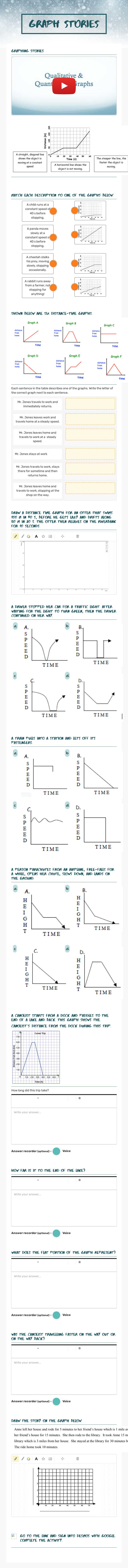 Graph Stories worksheet preview image