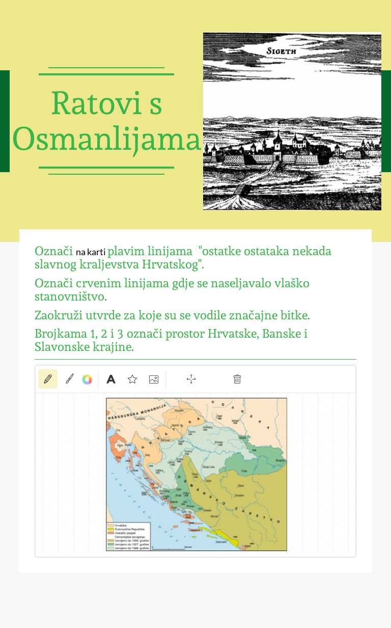 Ratovi s Osmanlijama worksheet preview image