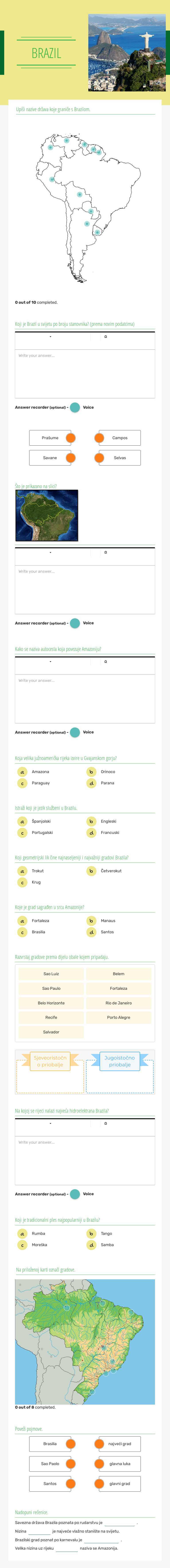 BRAZIL Grade 11 worksheet preview